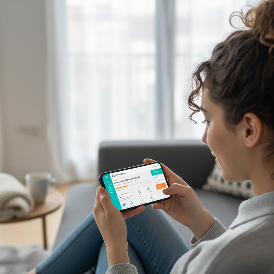 Vista móvil del curso